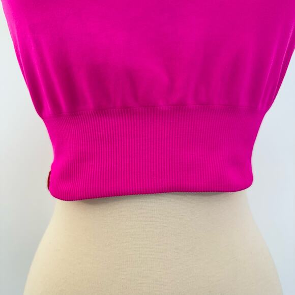 Monreal London Bralette Stretch Cut-Out Back Crop Top Fuchsia Pink | Size M/L - Picture 5 of 10